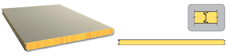 Glass wool sandwich panel