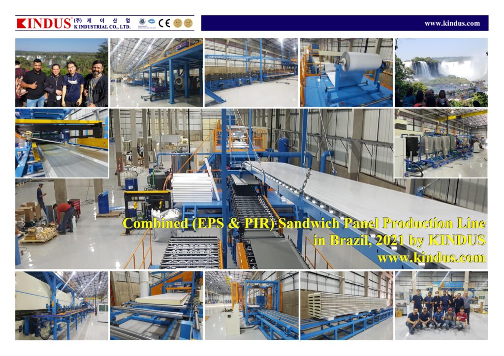 Combined(EPS & PIR) Sandwich Panel Production Line in Brazil
