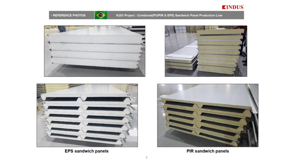EPS sandwich panels, PIR sandwich panels