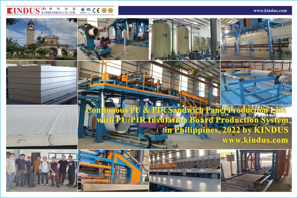 PU/PIR sandwich panel production line in Philippines