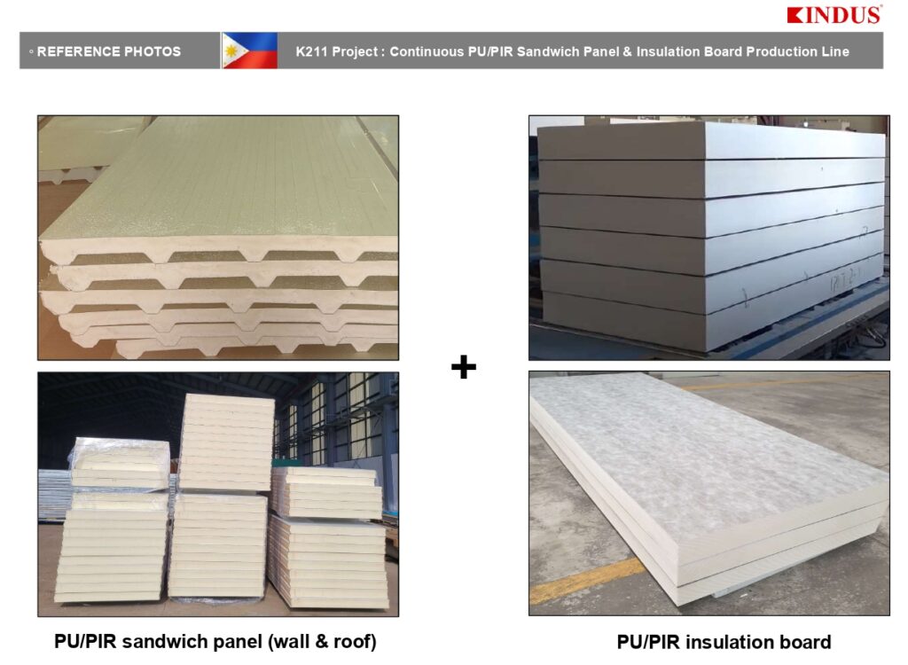 PU/PIR sandwich panel production line in Philippines