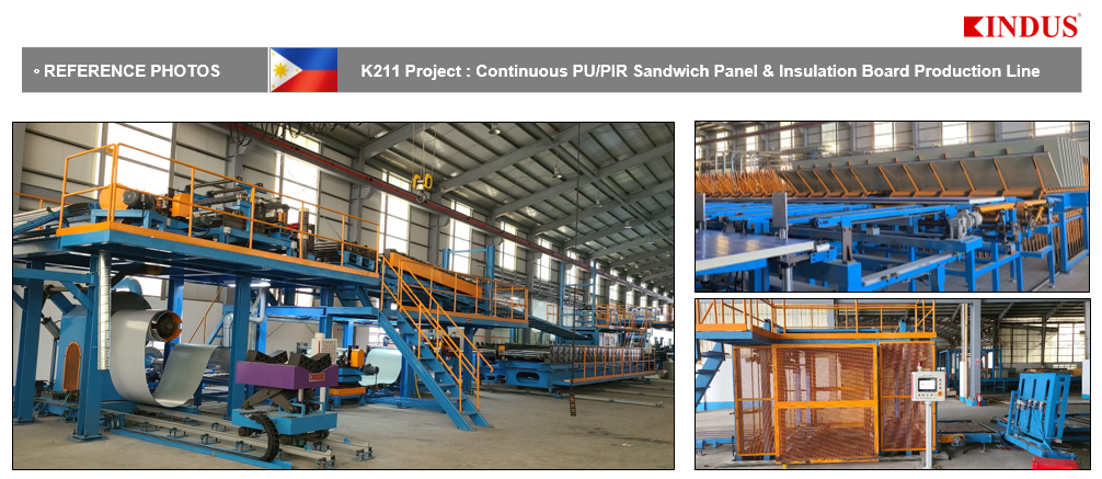 PU/PIR sandwich panel production line in Philippines